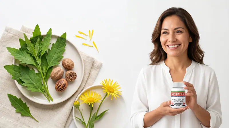 Wortex suplemento alimenticio con extractos naturales, 20 cápsulas